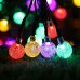 Toodour Solar Globe String Lights, 35.6ft 60 LED Outdoor Bulb String Lights, Waterproof 8 Modes Solar Patio Lights for Garden, Gazebo, Yard, Party Decorations (Multicolor)