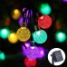 Toodour Solar String Lights 50 LED 29.5ft Solar Patio Lights with 8 Modes, Waterproof Crystal Ball String Lights for Patio, Lawn, Party, Wedding, Garden, Outdoor Decorations (Multicolor)