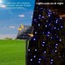 Toodour Solar Christmas Lights, 72ft 200 LED 8 Modes Solar String Lights, Waterproof Solar Fairy Lights for Xmas Tree, Garden, Patio, Holiday, Party, Outdoor Christmas Decorations (Blue)