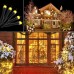 Upgraded Solar String Lights Outdoor 121ft 350 LED 8 Modes Solar Fairy Lights, Waterproof Outdoor String Lights for Garden, Patio, Holiday, Party, Balcony Decorations (Warm White)