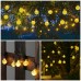 Toodour Solar String Lights Outdoor, 36ft 60 LED Globe String Lights, Waterproof Crystall Ball Lights Solar Patio Lights with 8 Modes for Garden, Lawn, Patio, Gazebo, Yard, Outdoor - Warm White