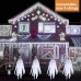 Christmas Icicle Lights, 20 icicles 90 LED Icicle Lights, Outdoor Indoor Crystal Ice String Lights, Connectable White Icicle Lights for Christmas Decorations