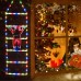 Toodour LED Christmas Lights - 10ft Christmas Decorative Ladder Lights with Santa Claus, Christmas Decorations Lights for Indoor Outdoor, Window, Garden, Home, Wall, Xmas Tree Decor (Multicolor)