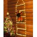 Toodour LED Christmas Lights - 10ft Christmas Decorative Ladder Lights with Santa Claus, Christmas Decorations Lights for Indoor Outdoor, Window, Garden, Home, Wall, Xmas Tree Decor (Warm White)