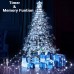 Toodour Christmas Lights, 317 LED 10ft X 9 Outdoor Christmas Decorations Lights with 12" Topper Star, 8 Lighting Modes Outside Christmas Tree Lights (White)