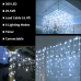 Toodour Christmas Icicle Lights, 360 LED, 29.5ft, 8 Modes, Icicle Christmas Lights with 60 Drops, Led Christmas Lights, Icicle Fairy Twinkle Lights for Party, Holiday, Wedding Decorations (White)